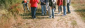 YCT Trustee Connie Boyce leads a walk.